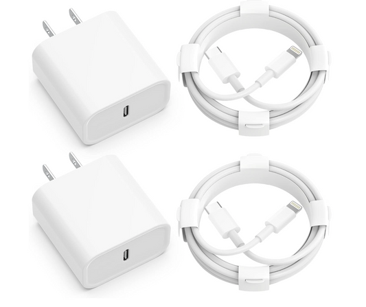 USB C Charger & Lightning Cable (2 Pack)